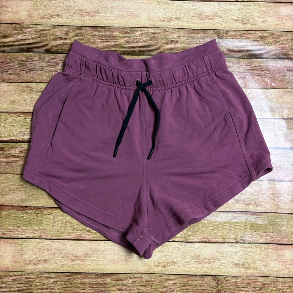 Lululemon Inner Glow Short 3 inch French Terry Purple Plum Size 4